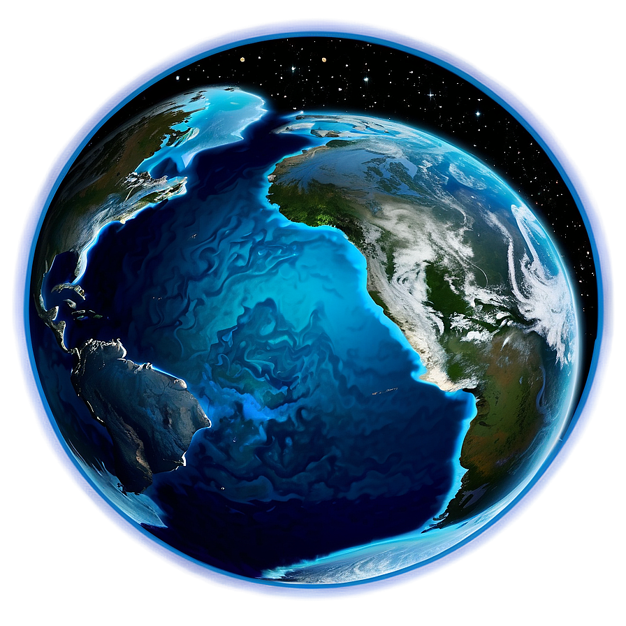 Blue Planet With Stars Png 66