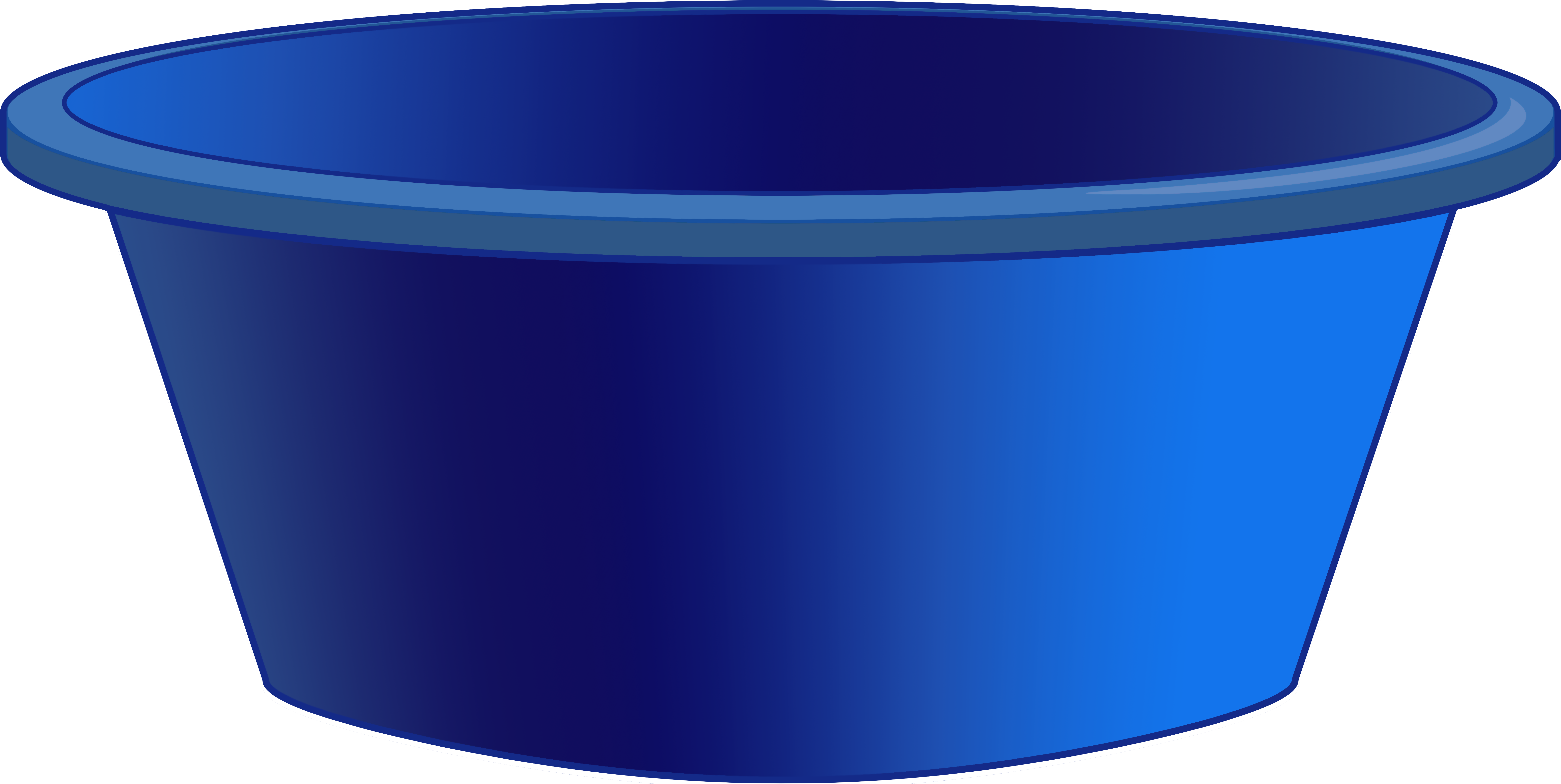 Blue Plastic Bucket Isolated