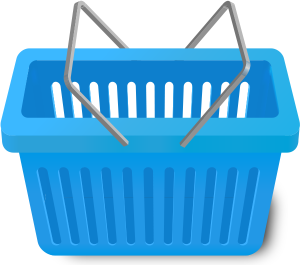 Blue Plastic Shopping Basket