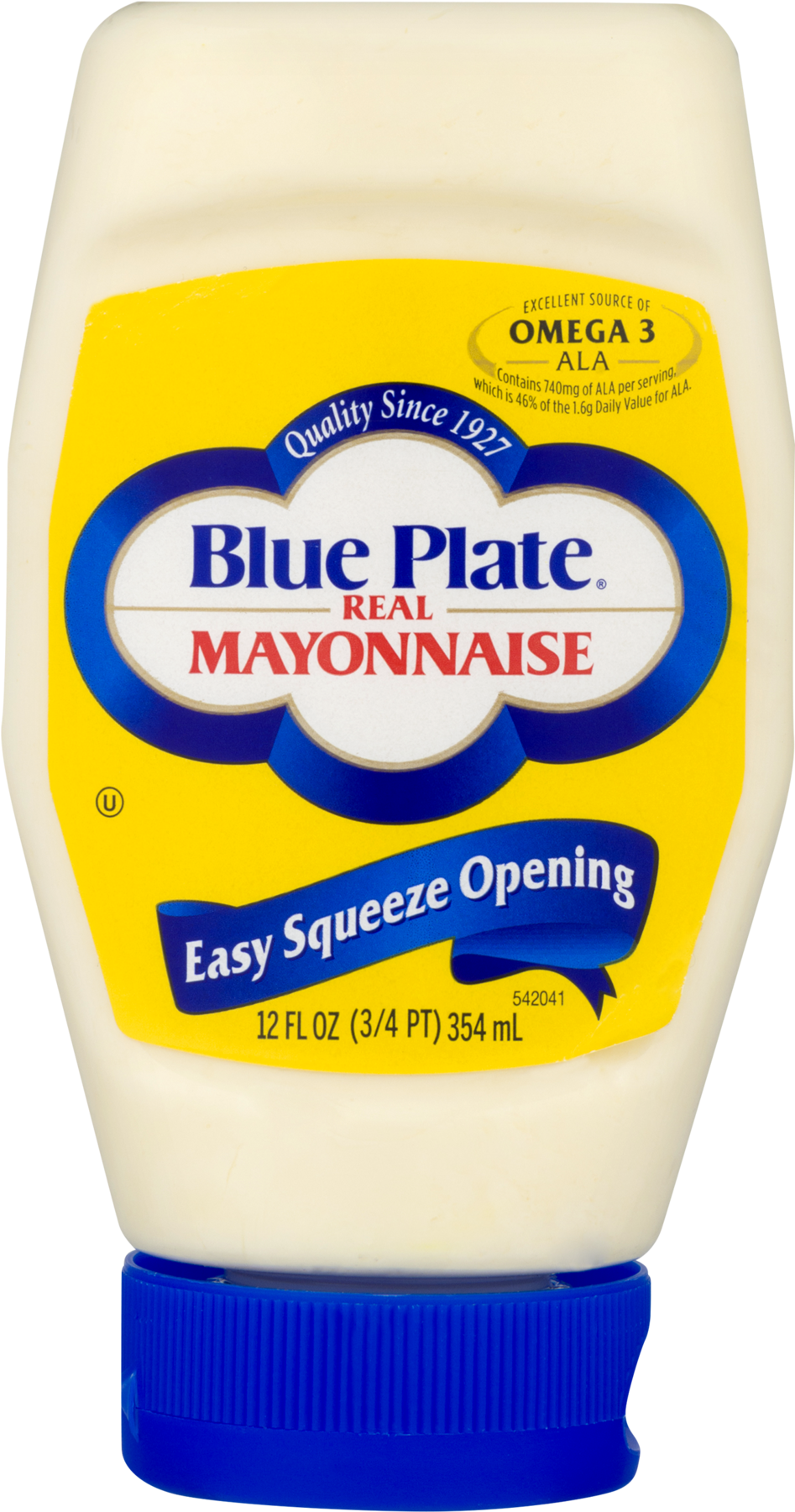 Blue Plate Real Mayonnaise Bottle