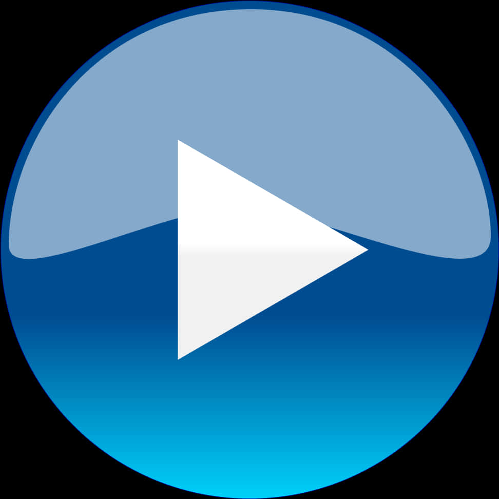 Blue Play Button Graphic PNG image with a transparent background, free high-resolution download