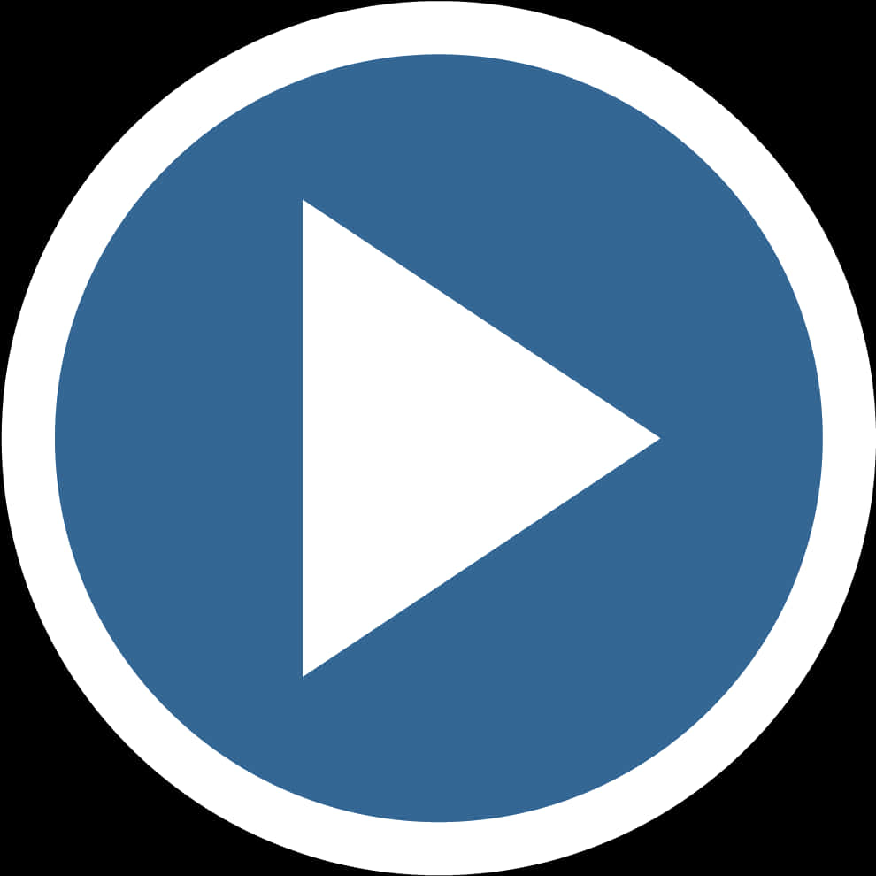 Blue Play Button Icon