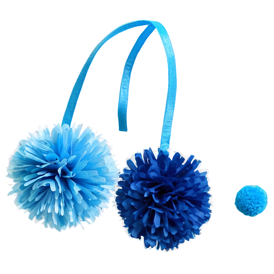 Blue Pom Poms Png Qaa8