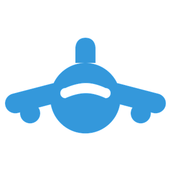 Blue Propeller Bean Icon PNG with transparent background