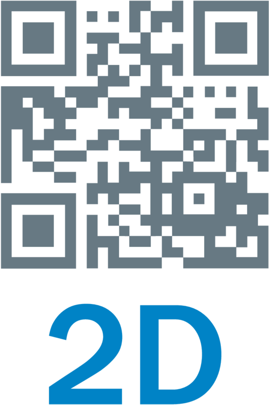 Blue Q R Code Graphic