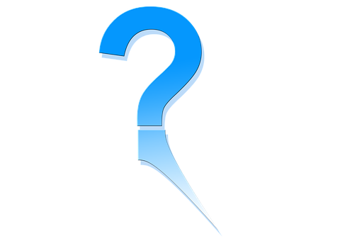 Blue Question Mark Black Background PNG with transparent background