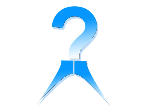 Blue Question Mark Graphic PNG with transparent background