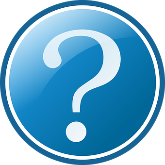 Blue Question Mark Icon PNG with transparent background