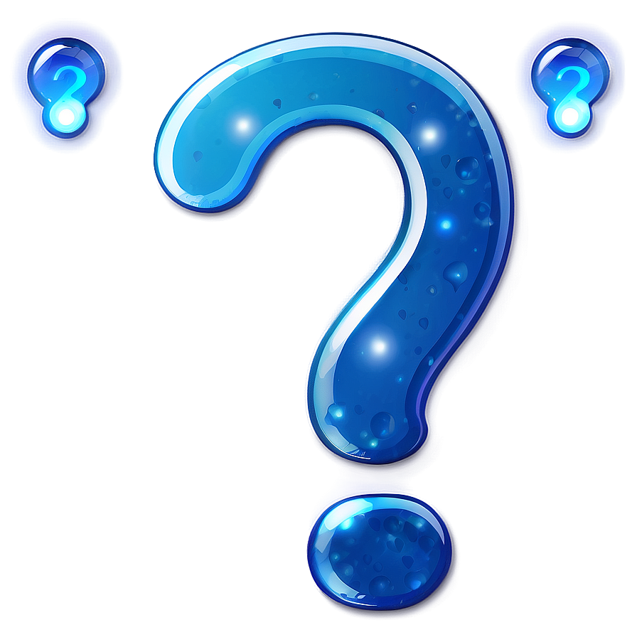 Blue Question Mark Transparent Png 05262024