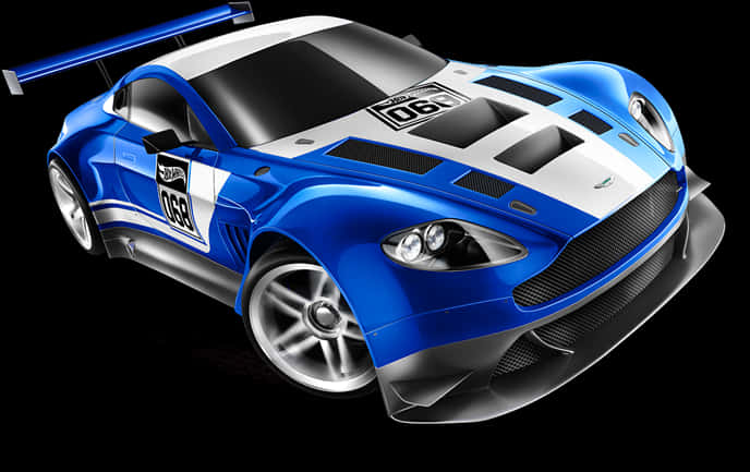 Blue Racing Car Rocket League