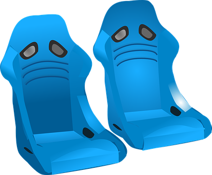 Blue Racing Seats Illustration