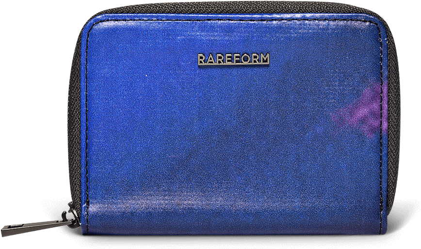 Blue Rareform Zip Wallet