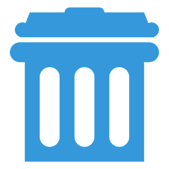 Blue Recycle Bin Icon PNG with transparent background