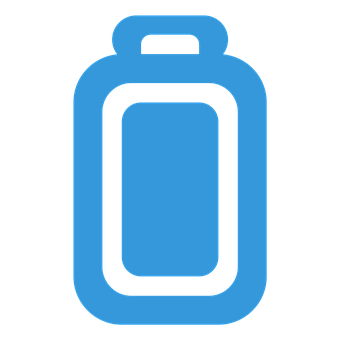 Blue Recycling Bin Icon