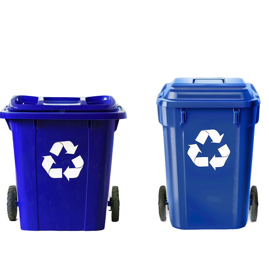 Blue Recycling Bin PNG 06212024 PNG image with a transparent background, free high-resolution download