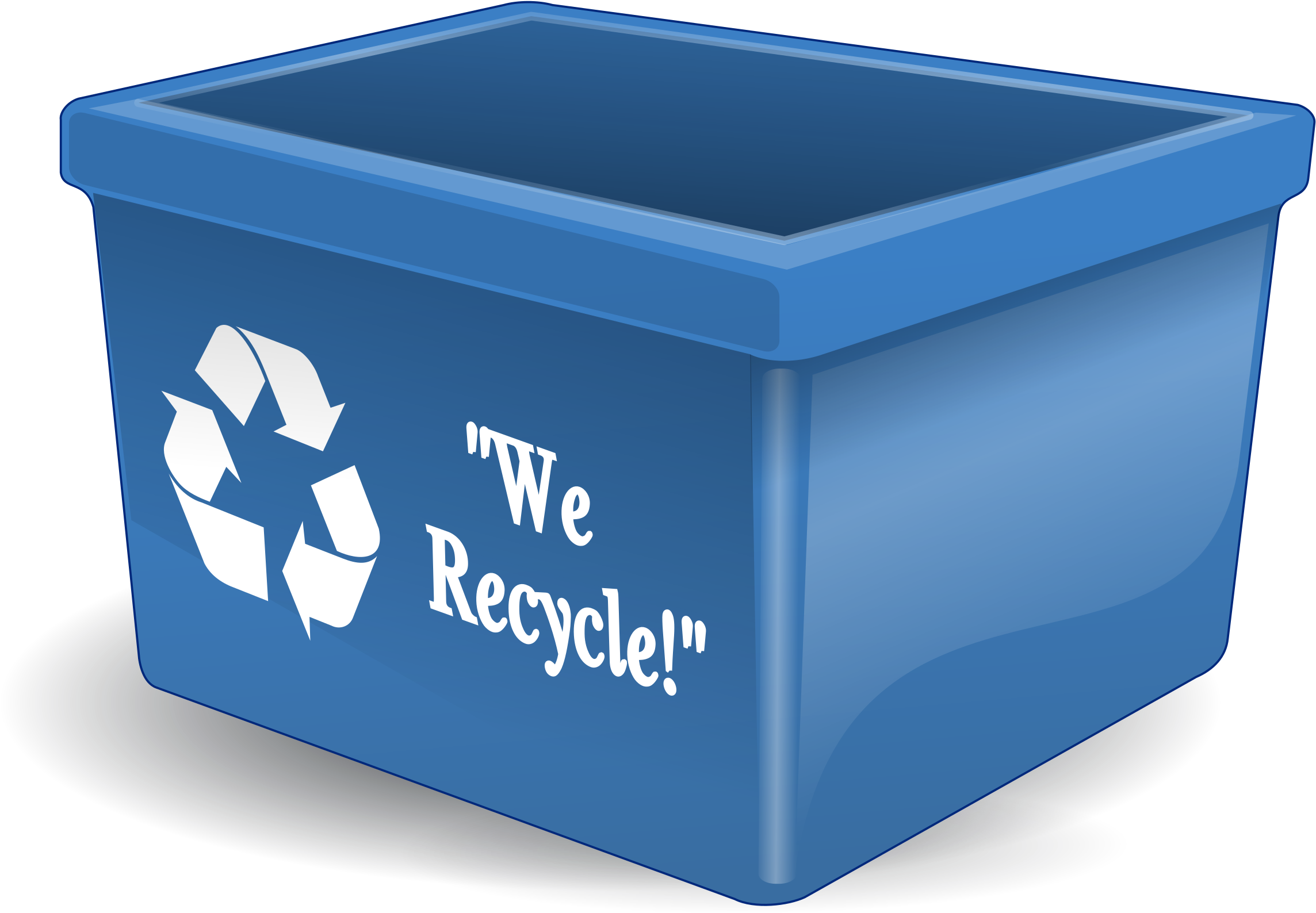 Bin, Recycle, Recycling, Box, Blue, Garbage, Waste - Recycling Bin Png, Transparent Png PNG with transparent background