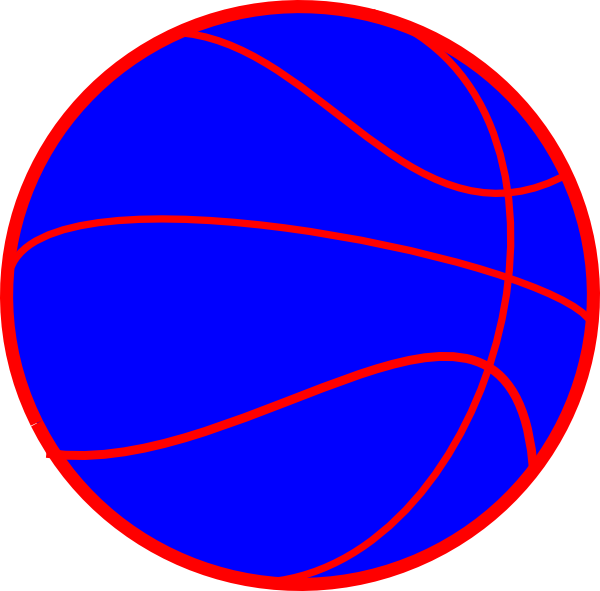 Blue Red Basketball Clipart