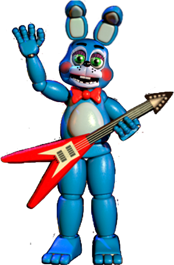 Blue Robot With Guitar