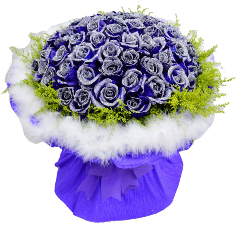 Mq Blue Bouquet Rose Roses Flowers Flower - Blue Rose, HD Png Download PNG with transparent background