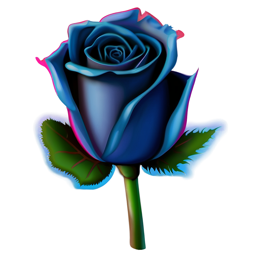 Blue Rose Emoji Png 06202024