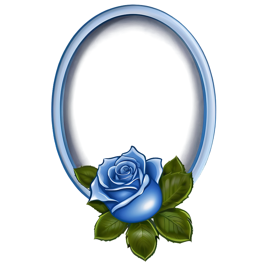 Blue Rose Frame Png 06202024