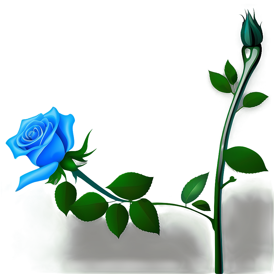 Blue Rose Illustration Png Gah81