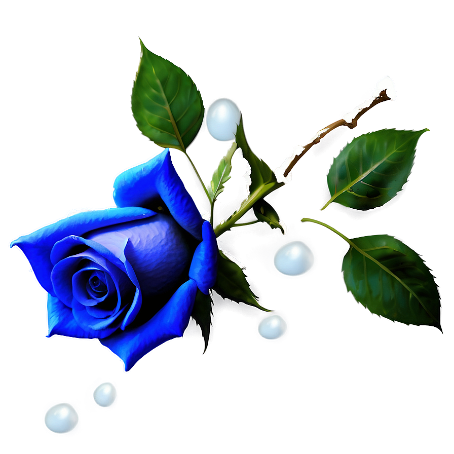 Blue Rose In Snow Png Itj