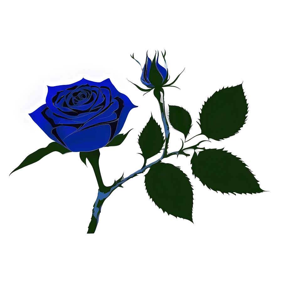 Blue Rose Silhouette Png Sar