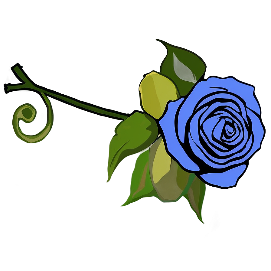 Blue Rose Sketch Png Ebh94