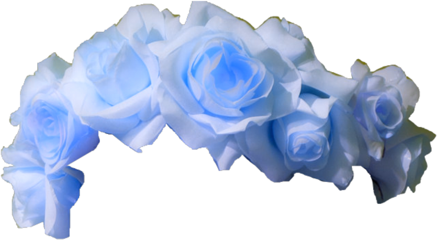 #blue #rose #flower #crown #aesthetic #light #lightblue, HD Png Download PNG with transparent background