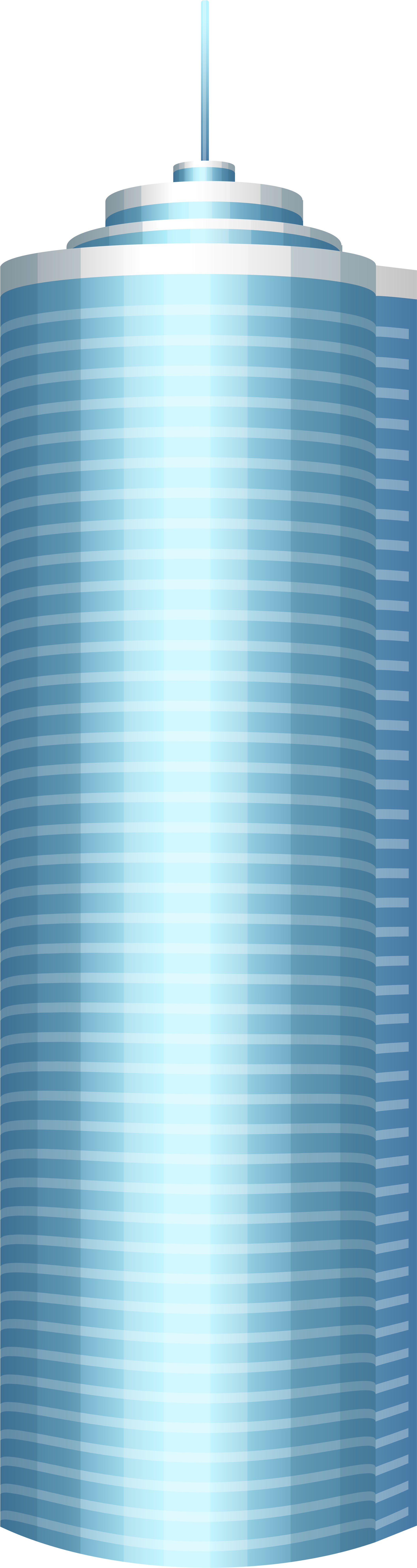 Blue Round Skyscraper Png Clipart - Blue Clipart Skyscraper, Transparent Png PNG with transparent background