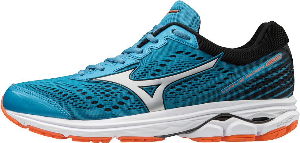 Mizuno Wave Rider 22 Mens Running Shoes Blue, HD Png Download PNG with transparent background