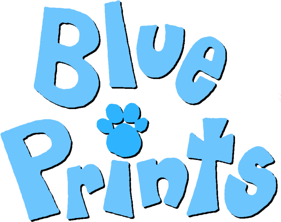 Blue's Clues Logo With Paw Print