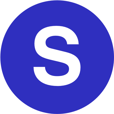 Blue S Logo Graphic PNG with transparent background