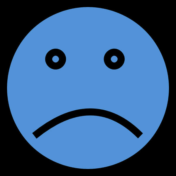 Blue Sad Face Emoji