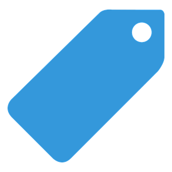 Blue Sale Tag Icon