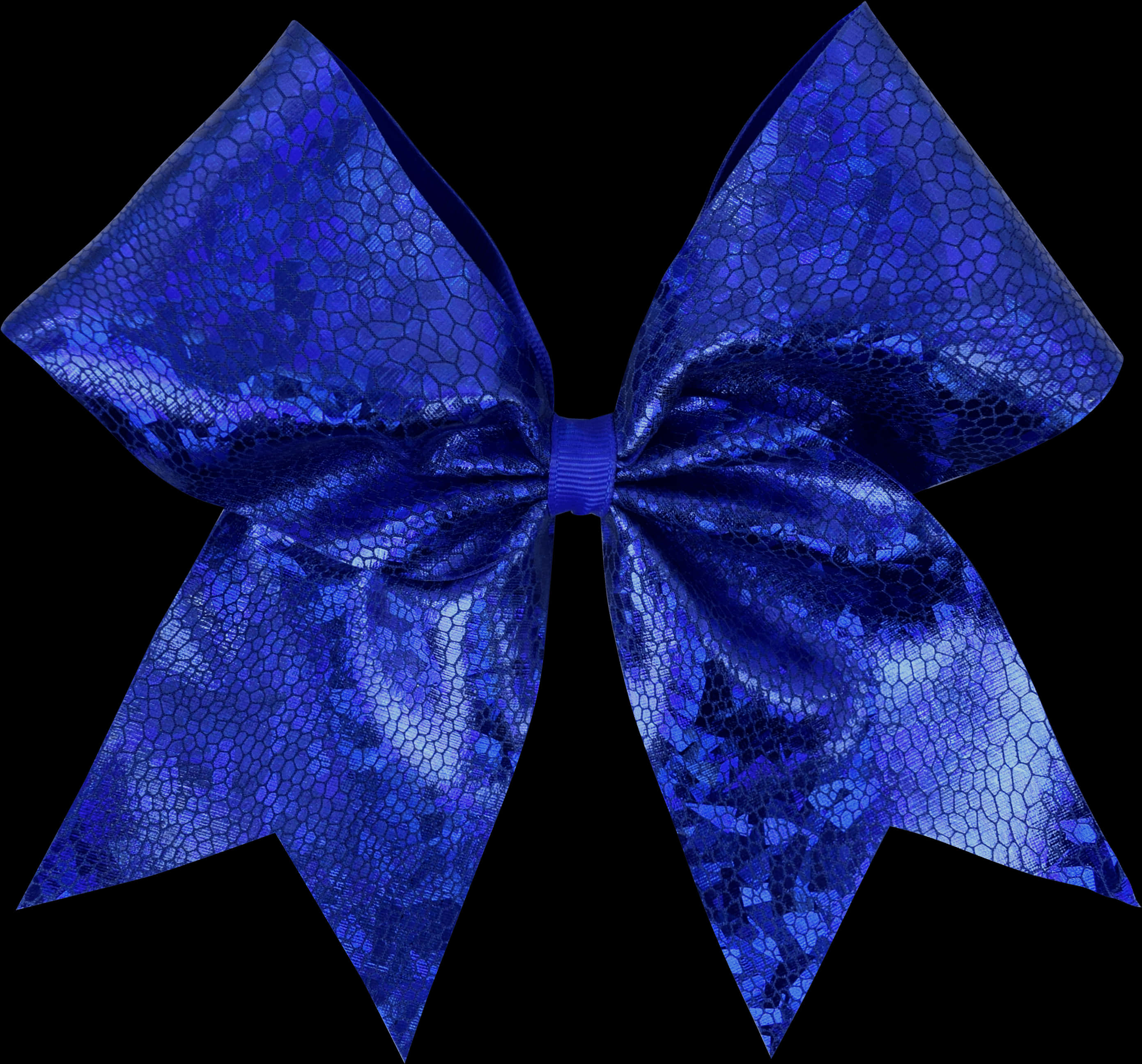 Blue Satin Lace Bow PNG with transparent background