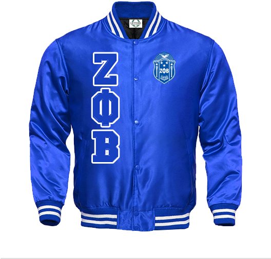 Zeta Phi Beta Satin Baseball Bomber Jacket - Red Satin Varsity Jacket, HD Png Download PNG image with a transparent background, free high-resolution download