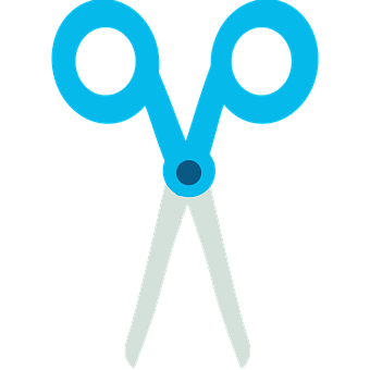 Blue Scissors Icon PNG image with a transparent background, free high-resolution download