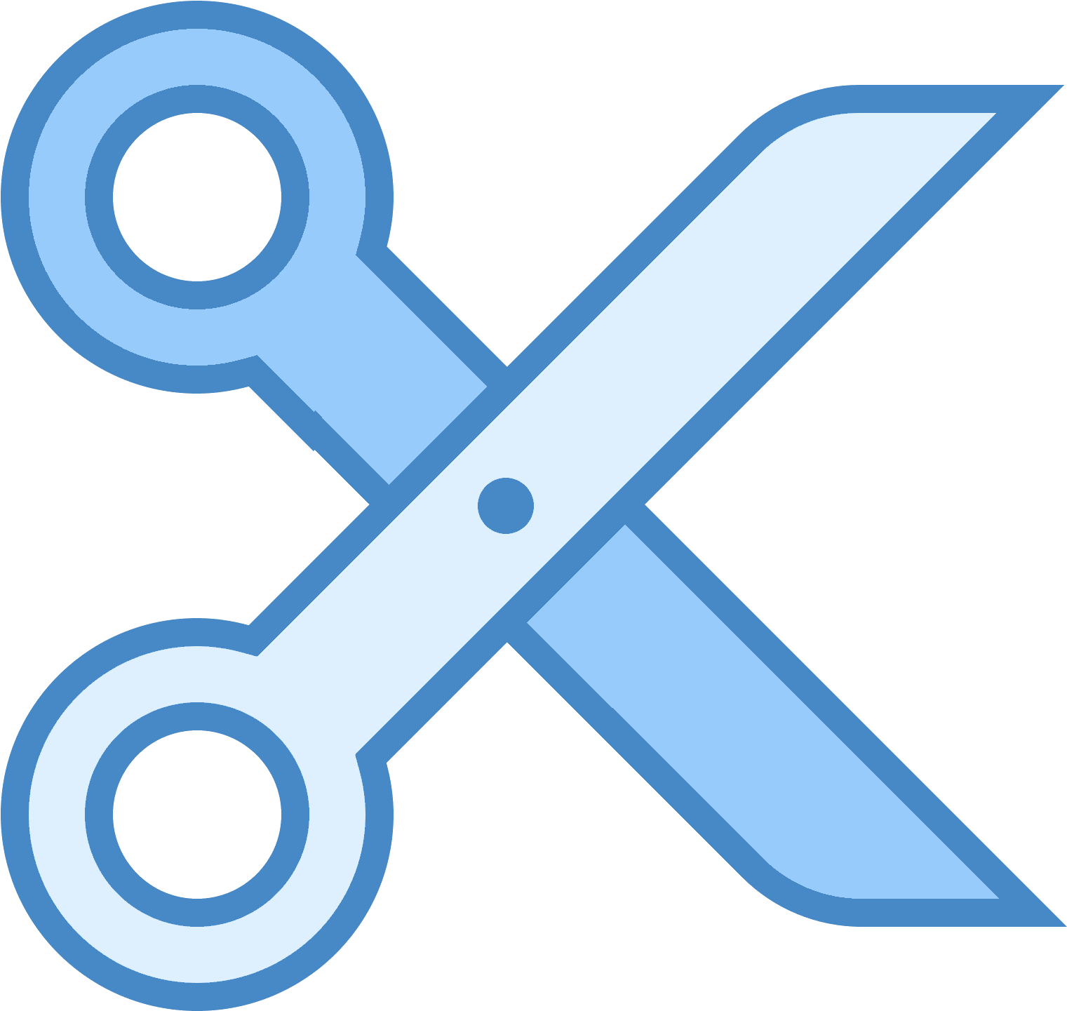 Blue Scissors Icon