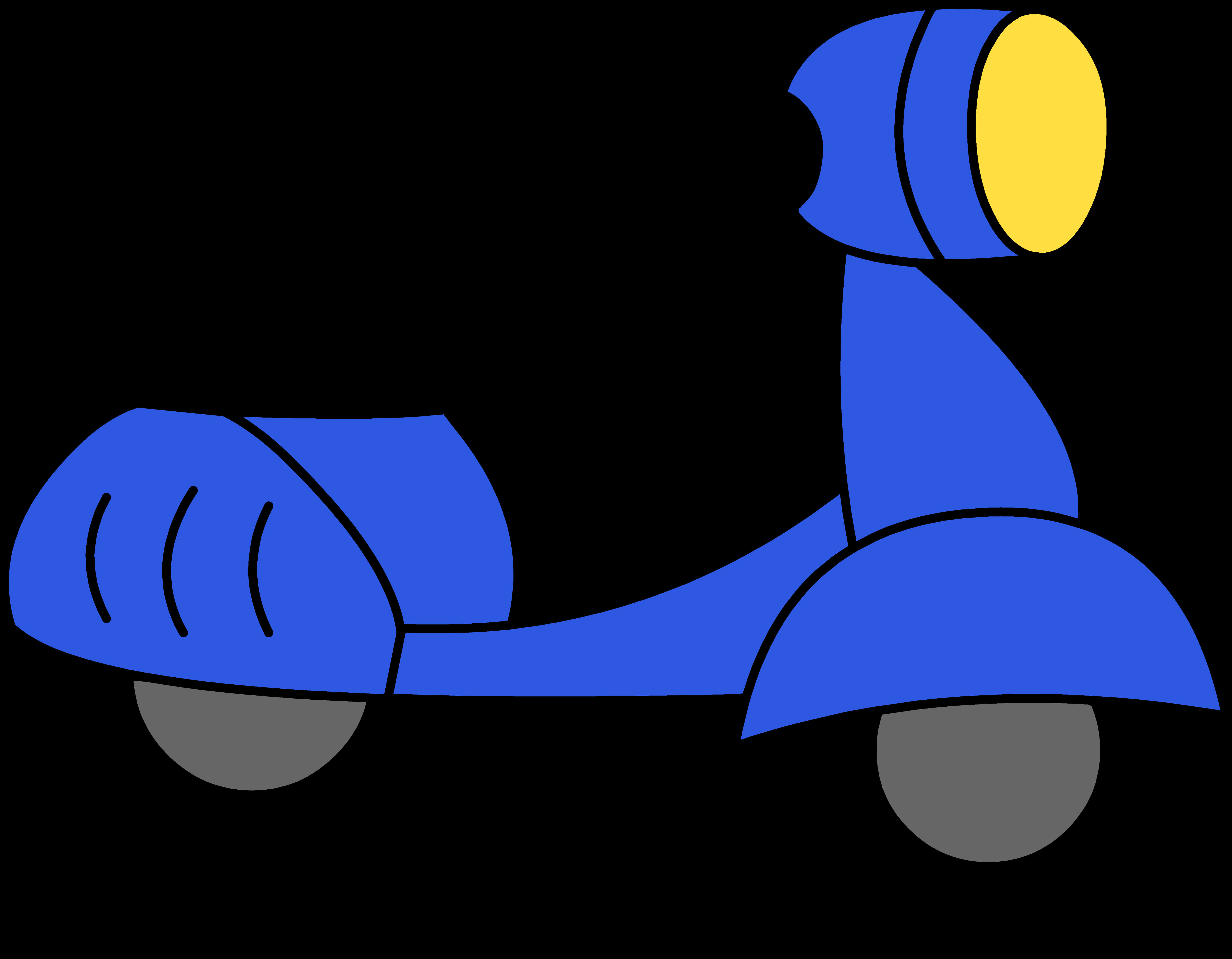 Blue Scooter Graphic