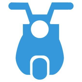 Blue Scooter Icon PNG with transparent background