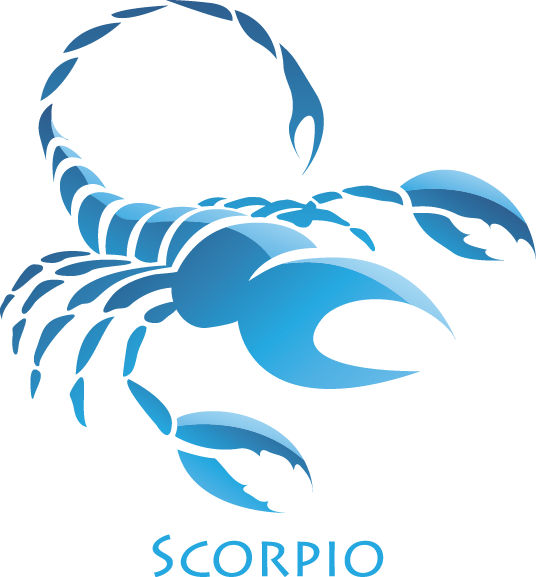 Blue Scorpio Zodiac Sign