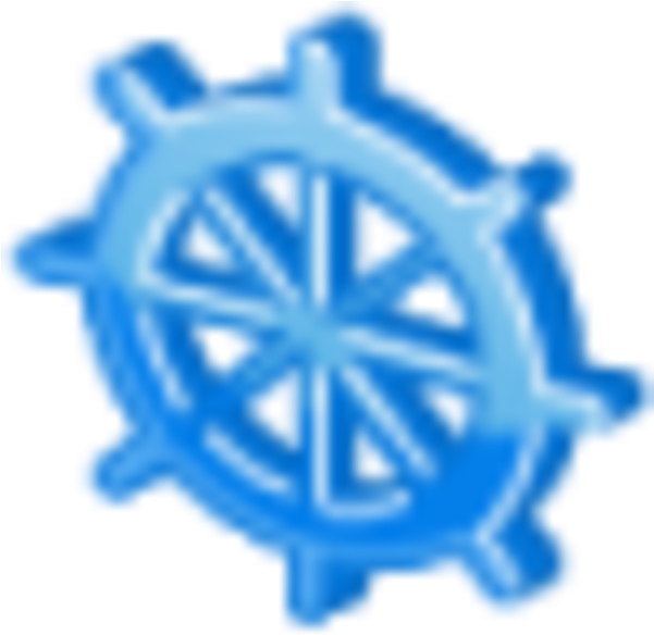 Blue Ship Wheel Illustration