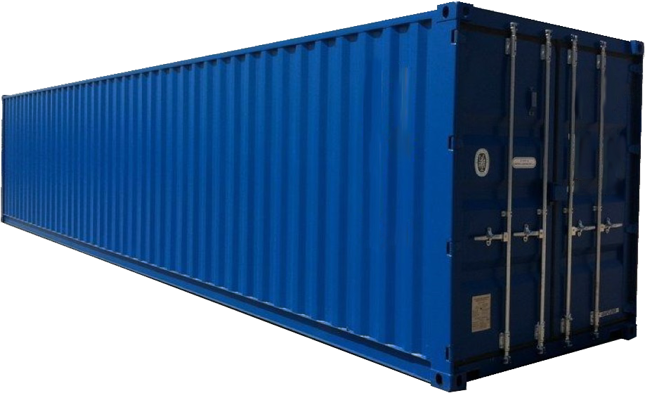 40 Foot Container Blue, HD Png Download PNG with transparent background