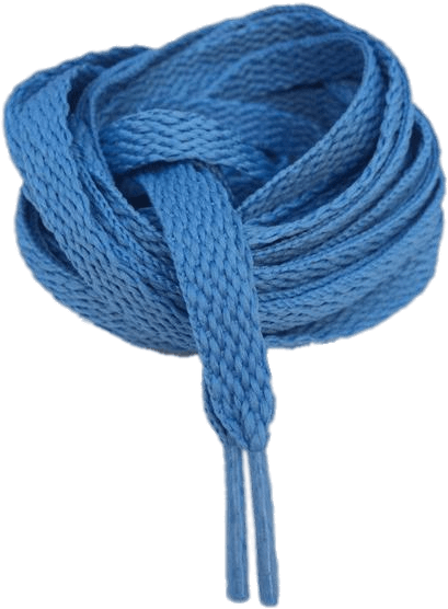 Blue Shoelace Coiled