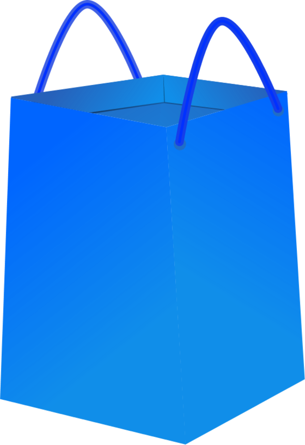 Blue Shopping Bag3 D Render