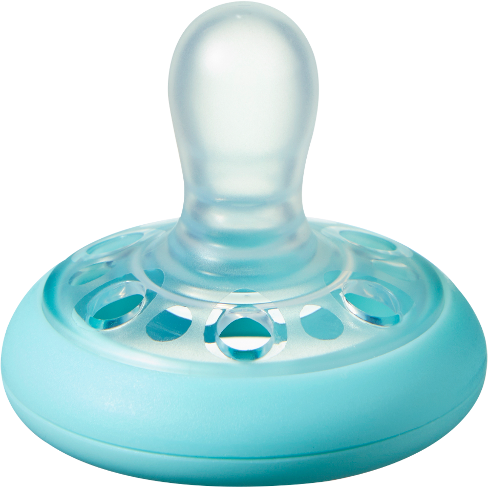 Blue Silicone Pacifier Isolated