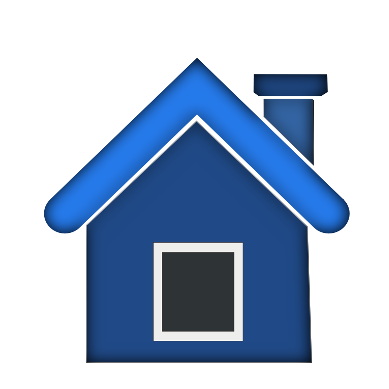 Blue Simple Home Icon PNG with transparent background