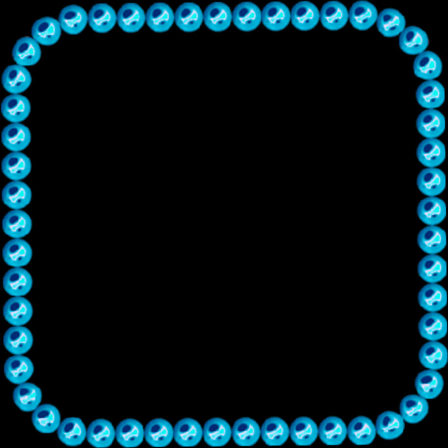 Blue Skull Frame Border